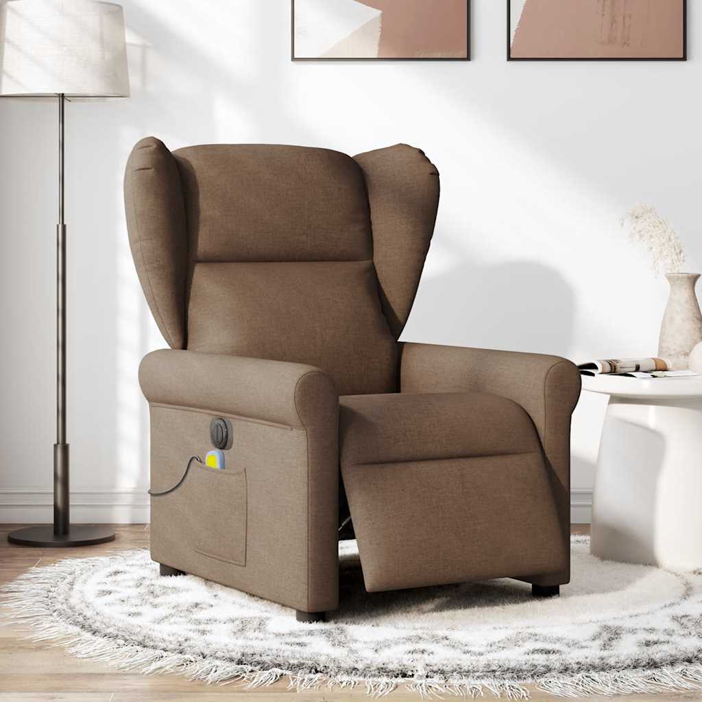 Massagestoel Stof Bruin