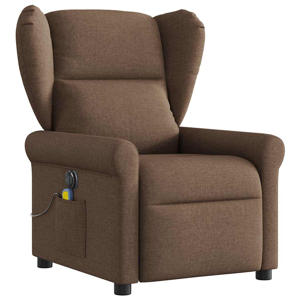 Massagestoel Stof Bruin