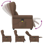 Massagestoel Stof Bruin