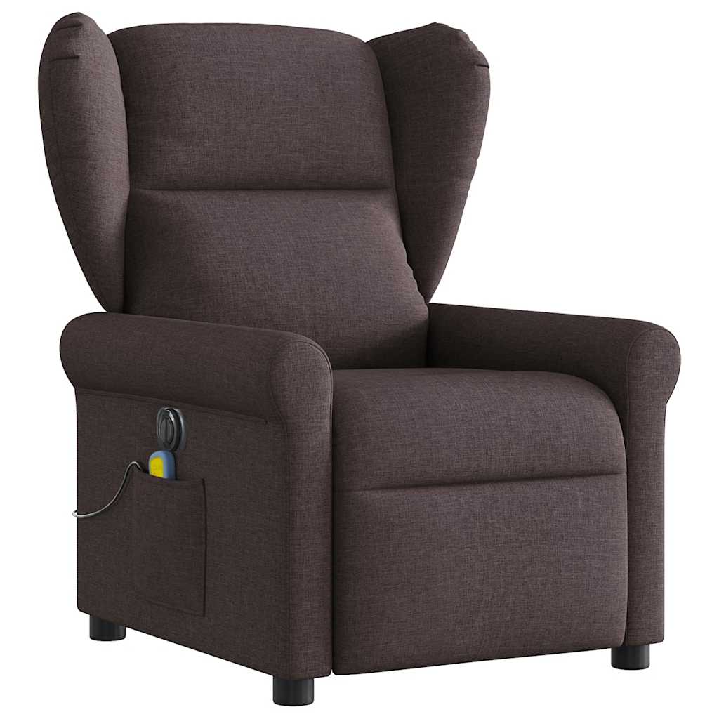 Massagestoel Stof Donkerbruin