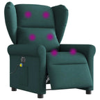 Massagestoel Stof Donkergroen