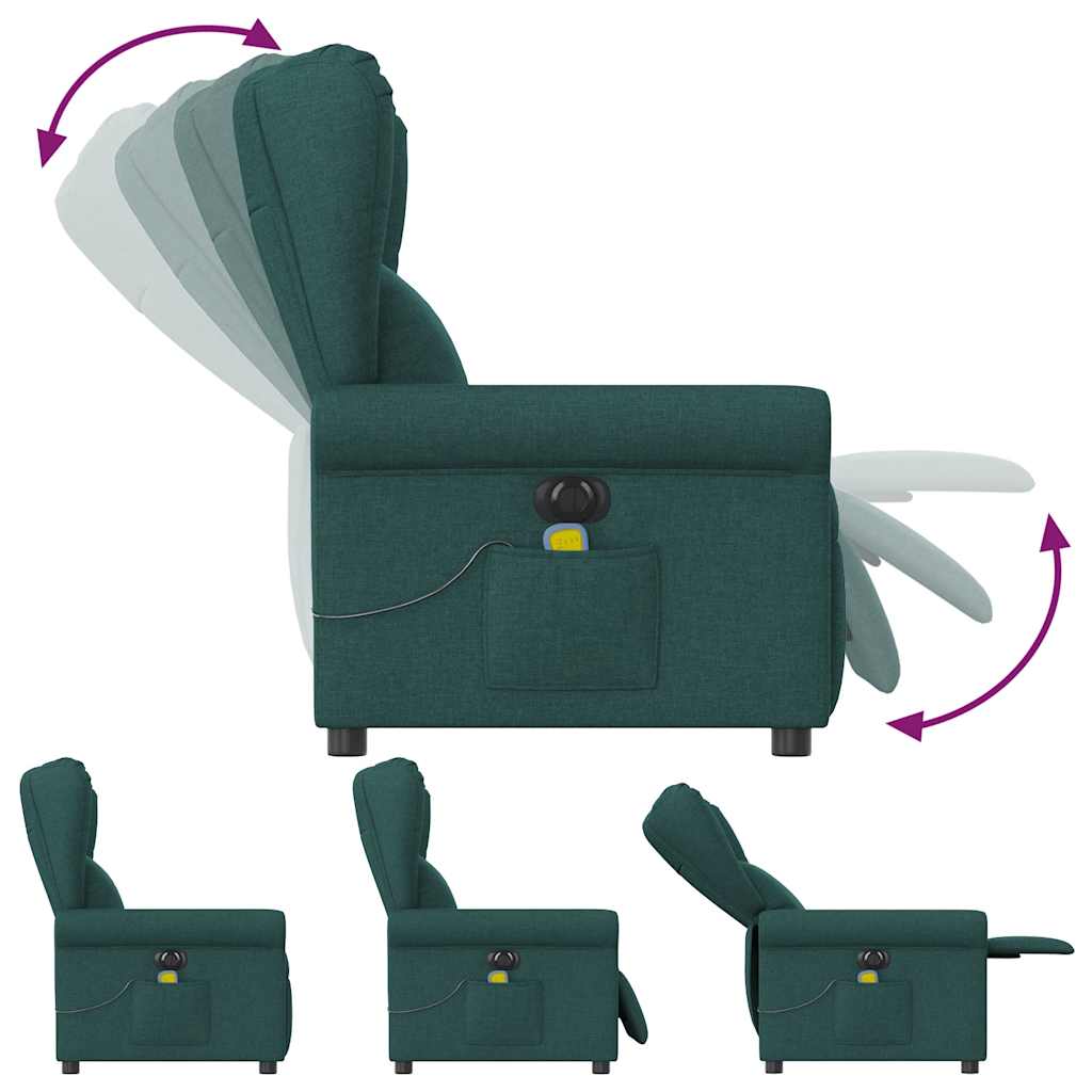 Massagestoel Stof Donkergroen