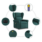 Massagestoel Stof Donkergroen