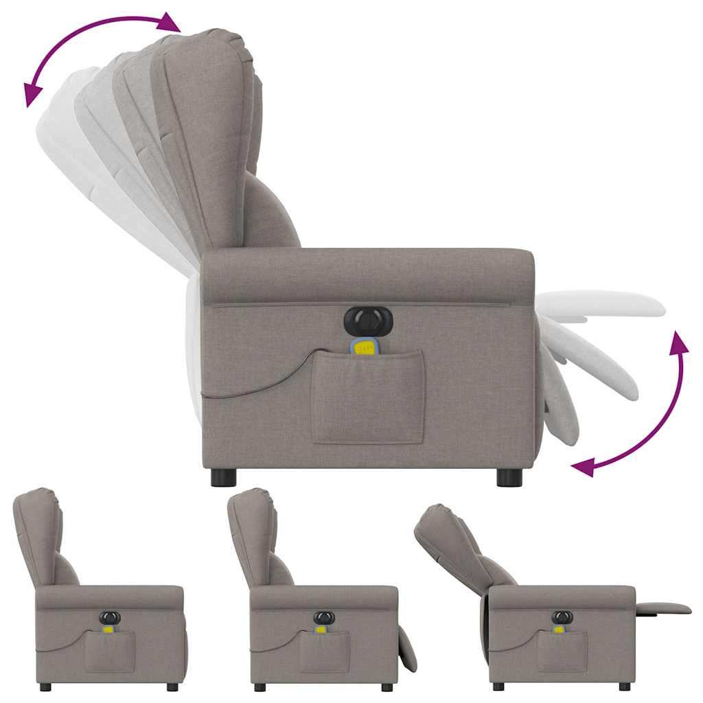 Massagestoel Stof Taupe