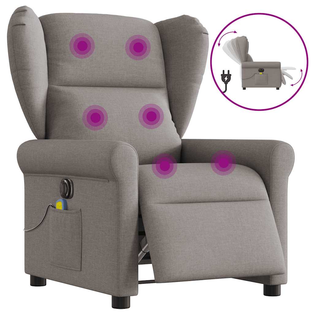 Massagestoel Stof Taupe
