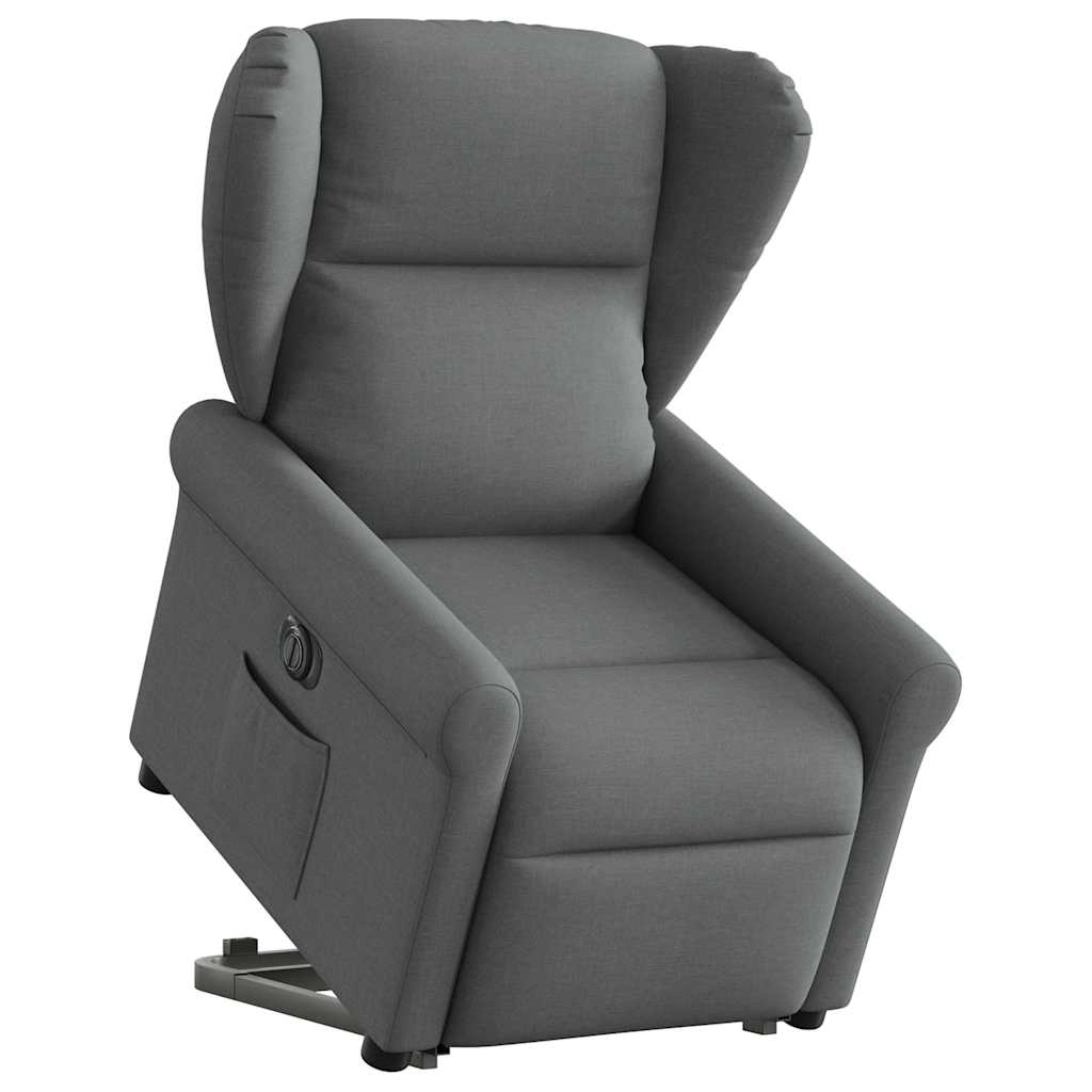 Sta-Op-Massagestoel Stof Donkergrijs
