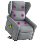 Sta-Op-Massagestoel Stof Lichtgrijs