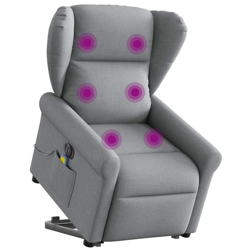 Sta-Op-Massagestoel Stof Lichtgrijs