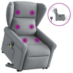 Sta-Op-Massagestoel Stof Lichtgrijs