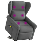 Sta-Op-Massagestoel Stof Donkergrijs