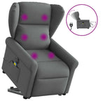 Sta-Op-Massagestoel Stof Donkergrijs