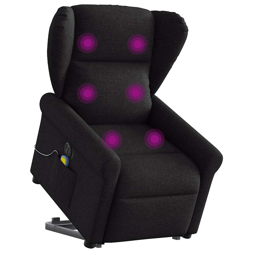 Sta-Op-Massagestoel Stof Zwart
