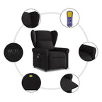Sta-Op-Massagestoel Stof Zwart