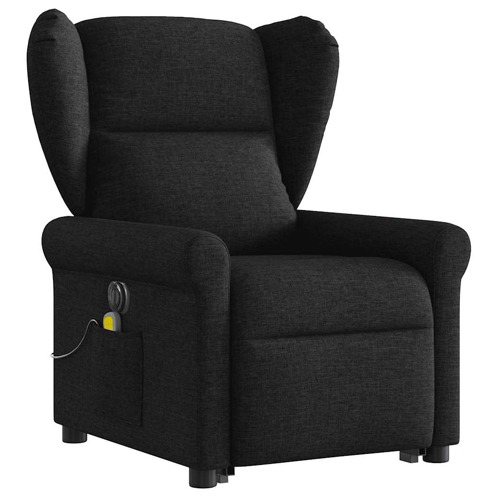 Sta-Op-Massagestoel Stof Zwart