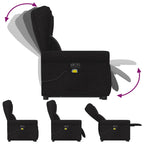 Sta-Op-Massagestoel Stof Zwart