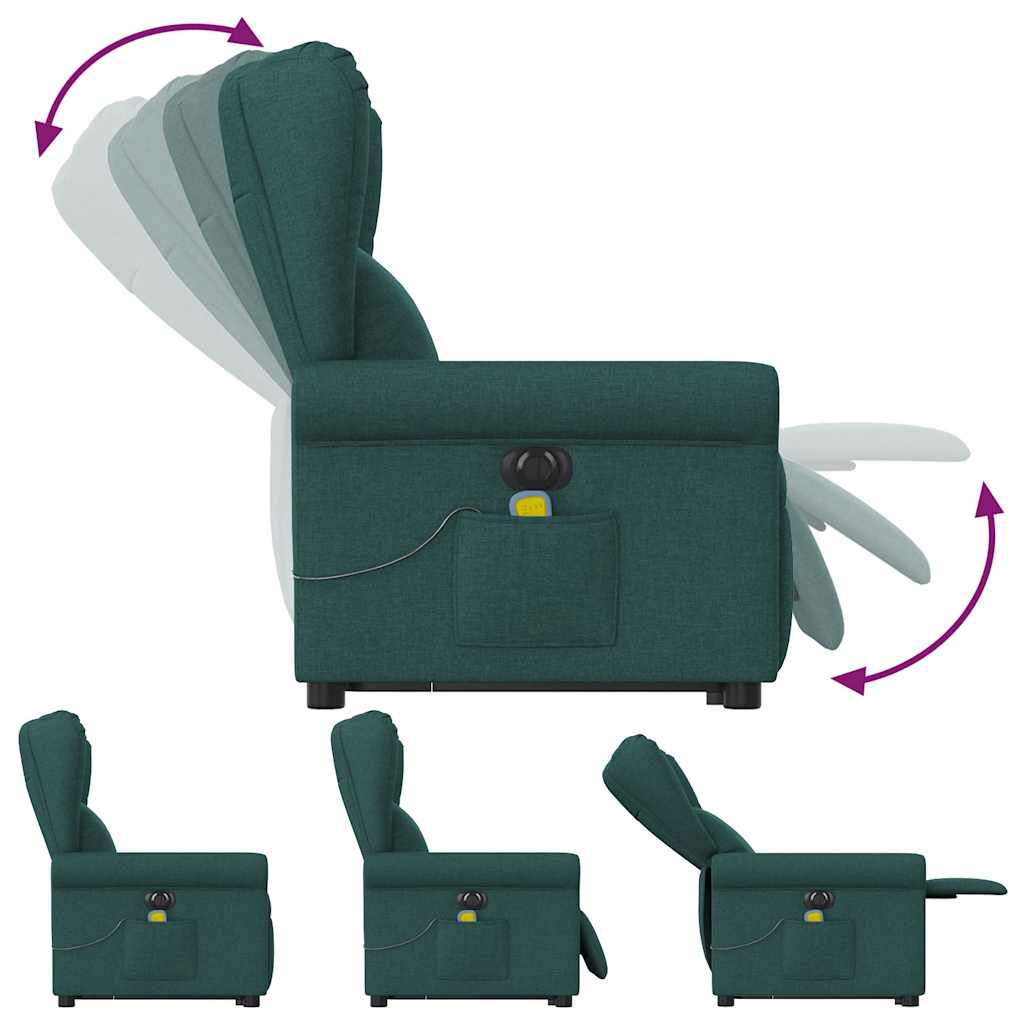 Sta-Op-Massagestoel Stof Donkergroen