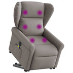 Sta-Op-Massagestoel Stof Taupe