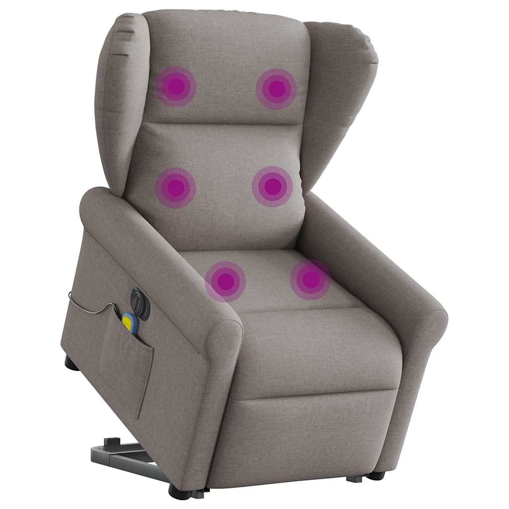 Sta-Op-Massagestoel Stof Taupe