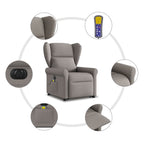 Sta-Op-Massagestoel Stof Taupe
