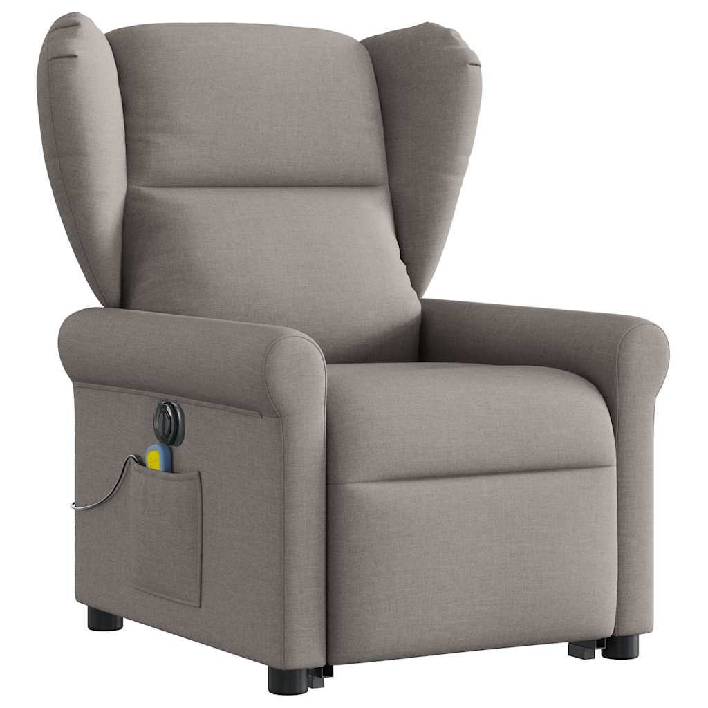 Sta-Op-Massagestoel Stof Taupe