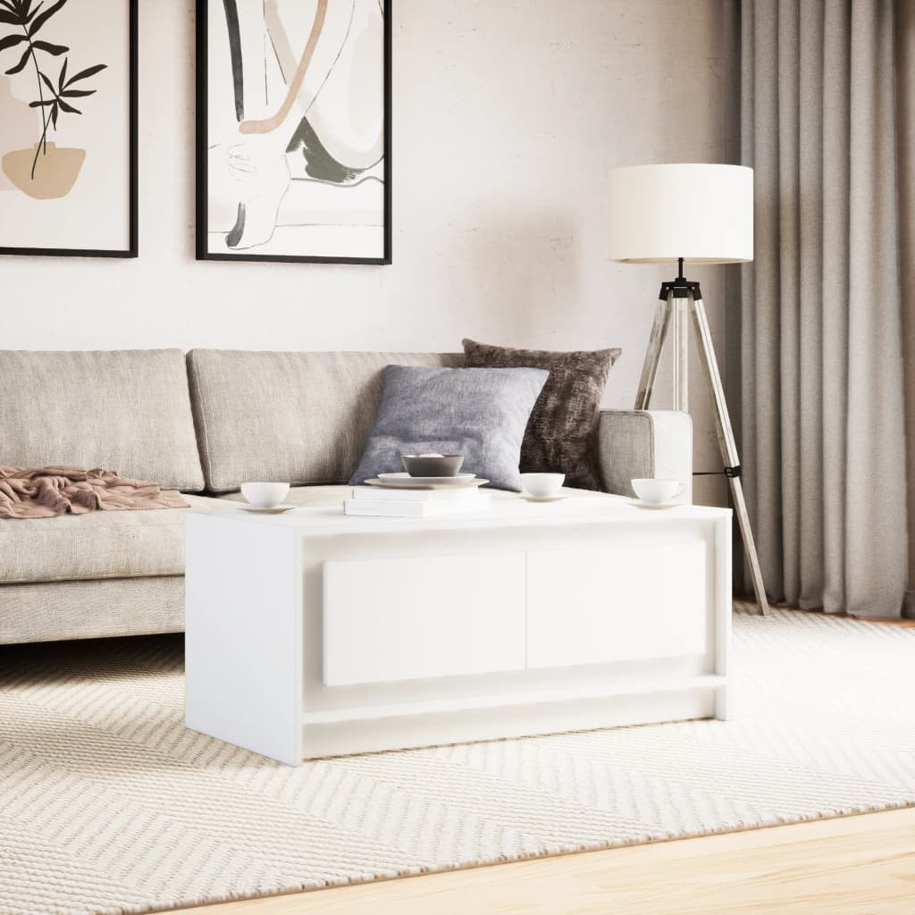 Salontafel Met Led-Verlichting Bewerkt Hout