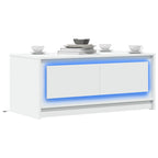 Salontafel Met Led-Verlichting Bewerkt Hout
