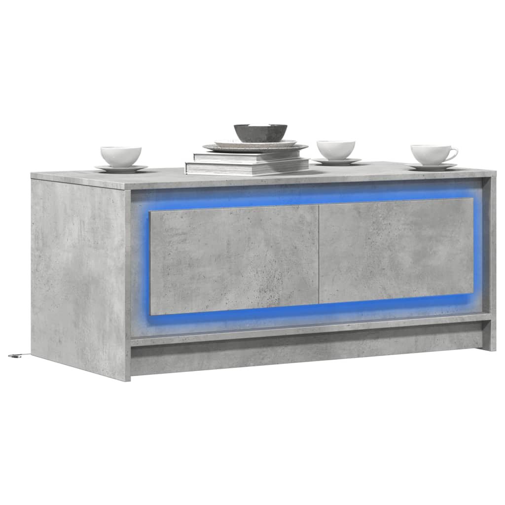 Salontafel Met Led-Verlichting Bewerkt Hout