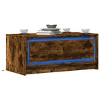 Salontafel Met Led-Verlichting Bewerkt Hout