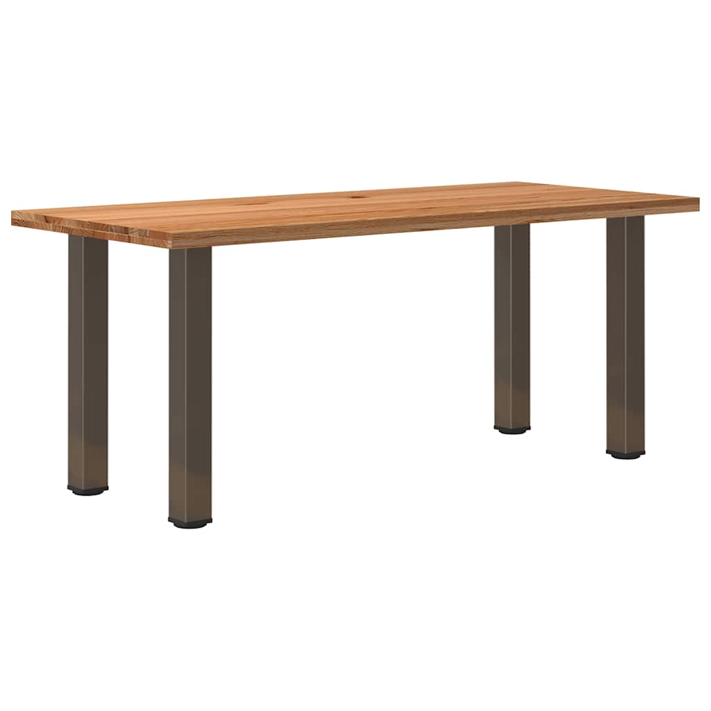 Eettafel Rechthoekig 180X120X74 Cm Massief Eikenhout Lichtbruin Naturel
