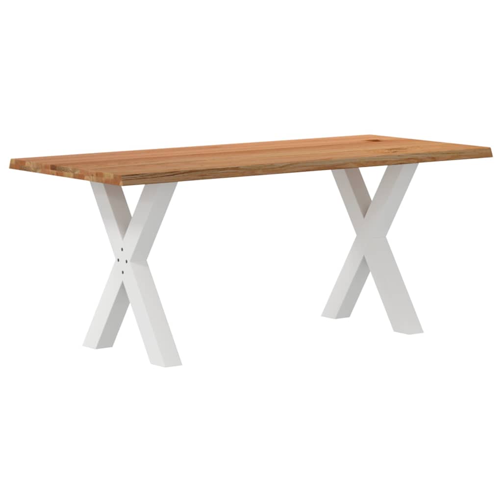 Eettafel Rechthoekig Massief Eikenhout Lichtbruin