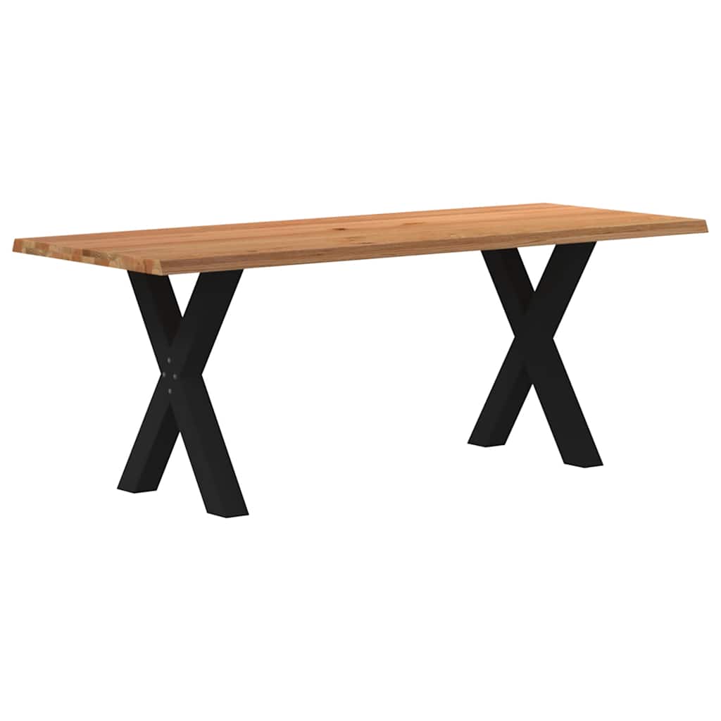 Eettafel Rechthoekig Massief Eikenhout Lichtbruin