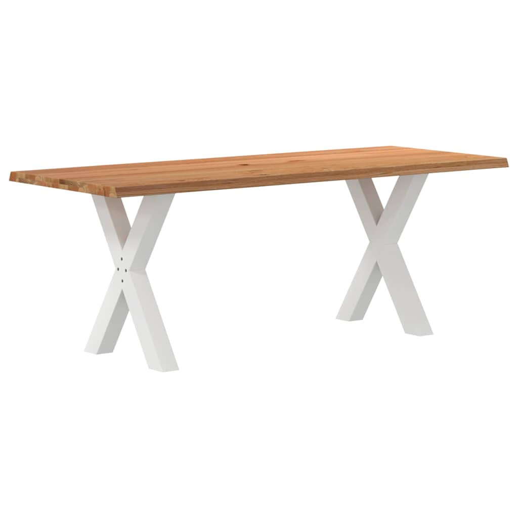 Eettafel Rechthoekig Massief Eikenhout Lichtbruin