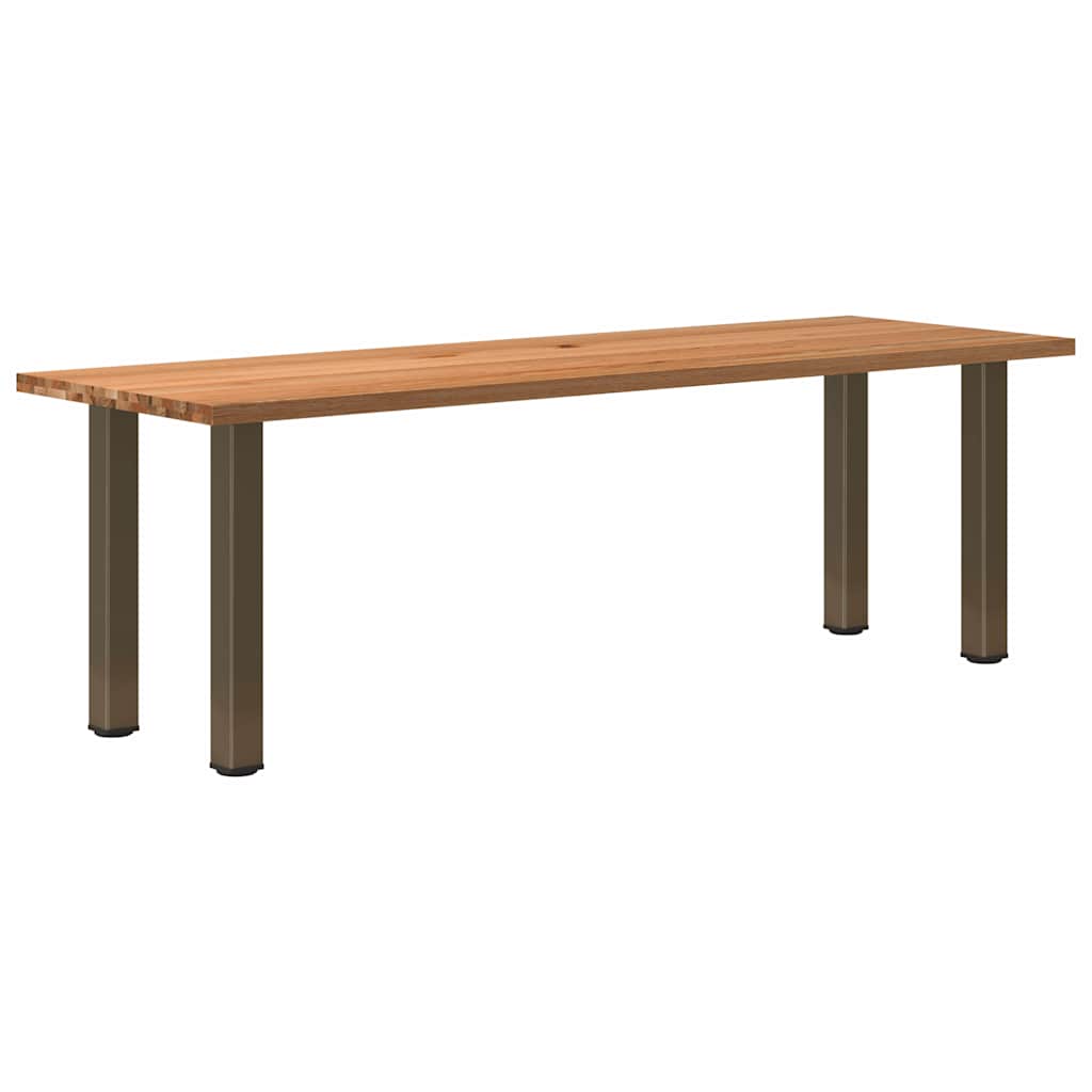 Eettafel Rechthoekig 180X120X74 Cm Massief Eikenhout Lichtbruin Naturel