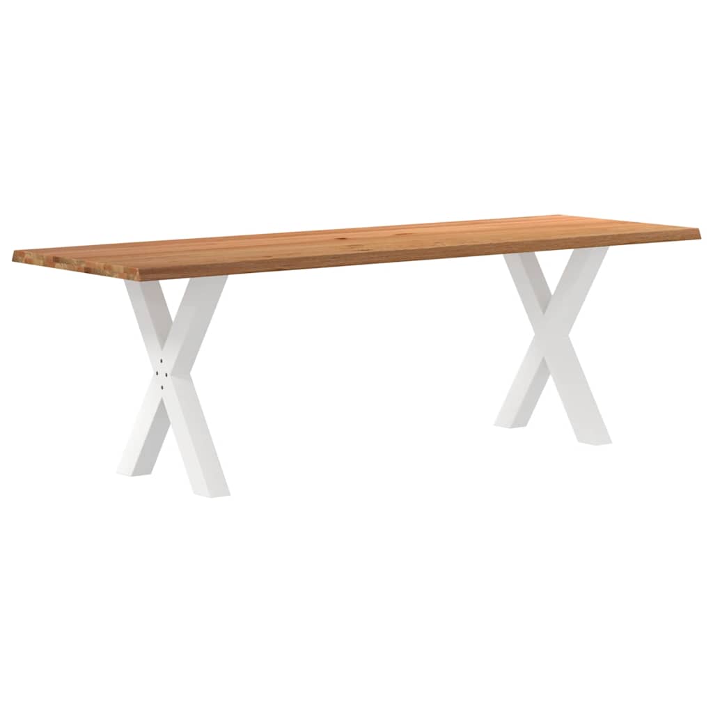 Eettafel Rechthoekig Massief Eikenhout Lichtbruin