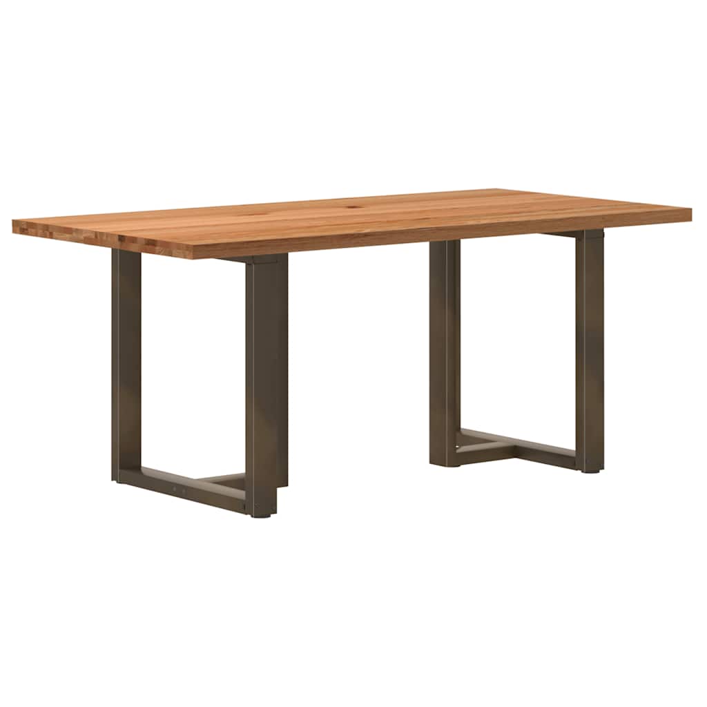 Eettafel Rechthoekig Massief Eikenhout Lichtbruin