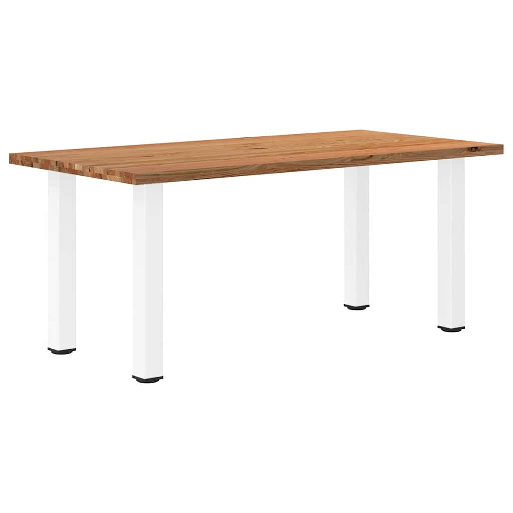 Eettafel Rechthoekig 180X120X74 Cm Massief Eikenhout Lichtbruin Wit