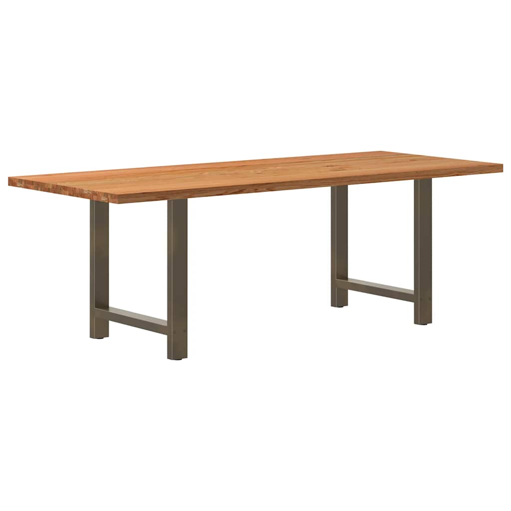 Eettafel Rechthoekig Massief Eikenhout Lichtbruin