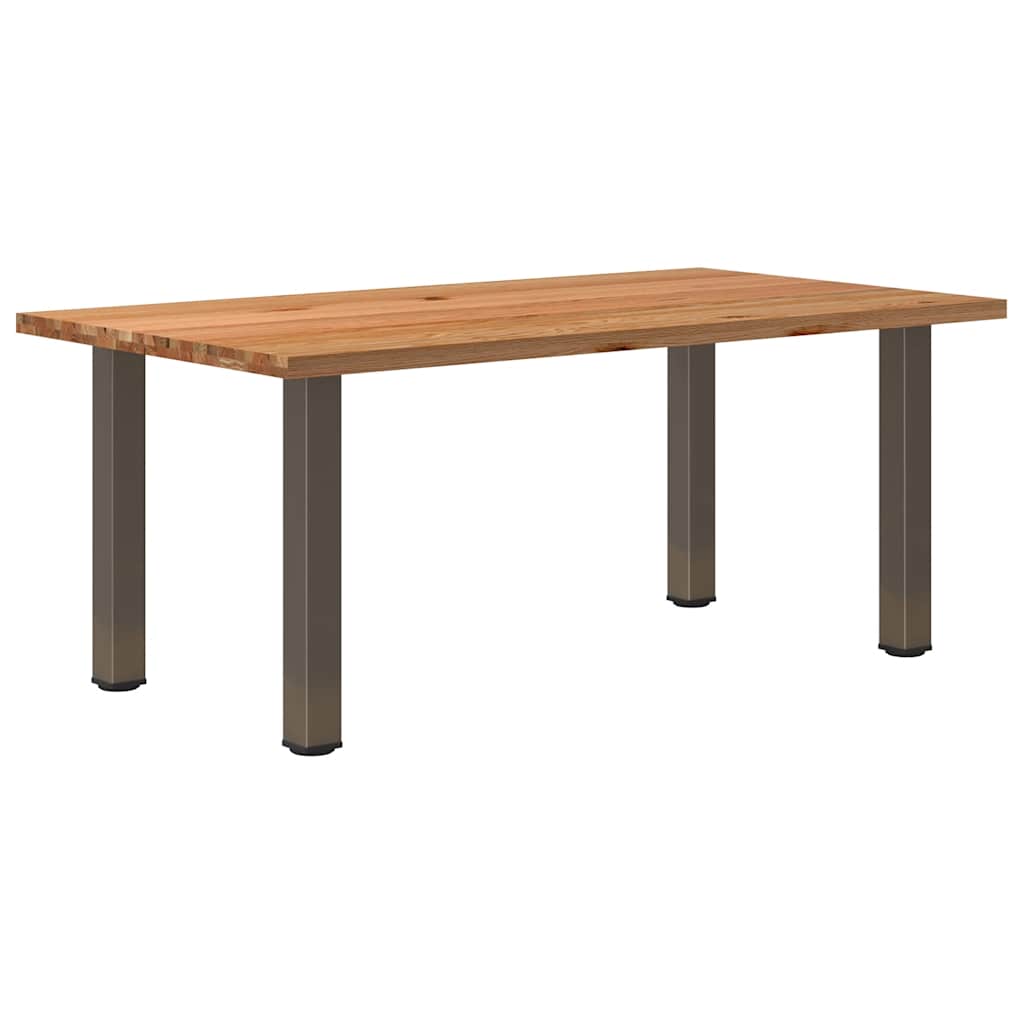 Eettafel Rechthoekig 180X120X74 Cm Massief Eikenhout Lichtbruin Naturel