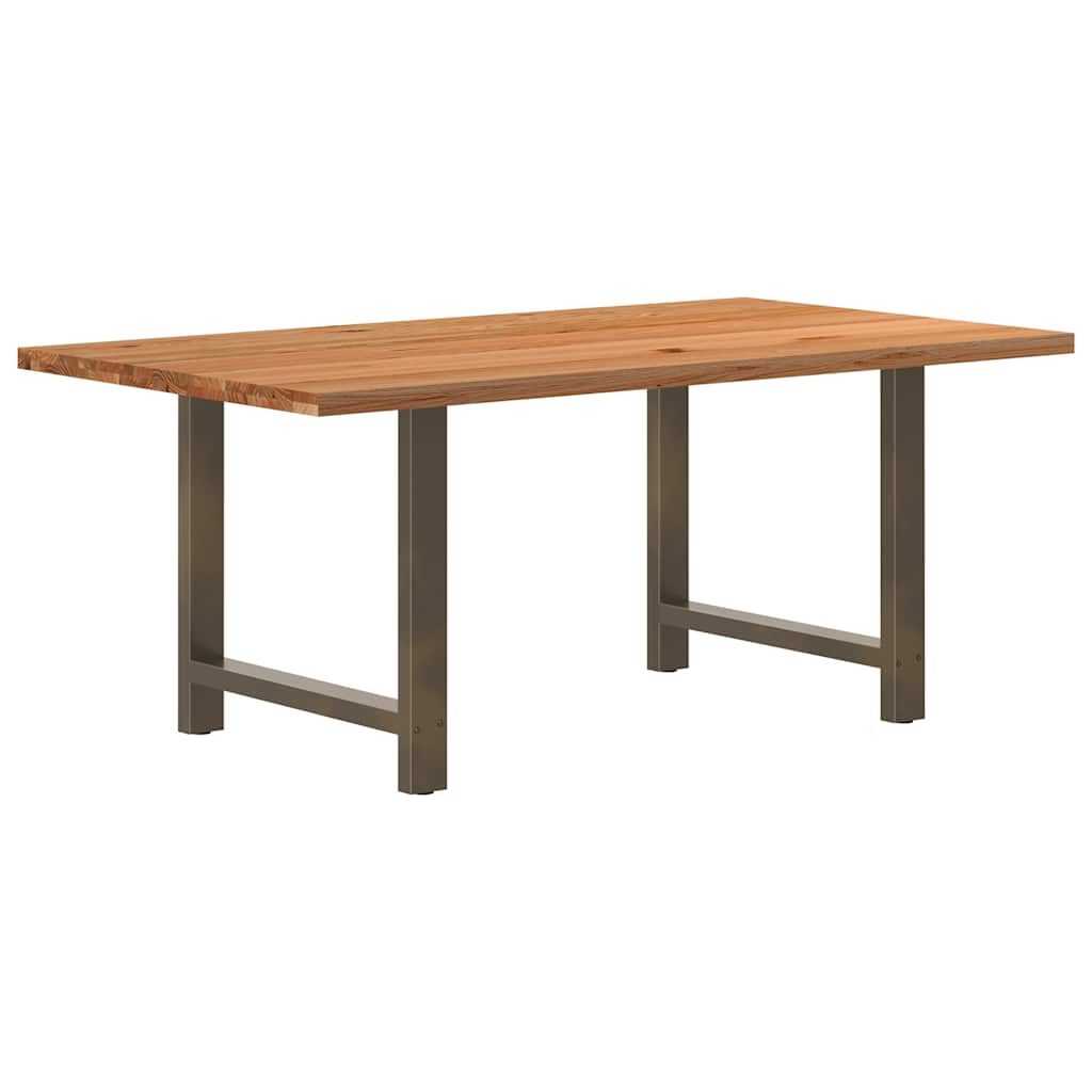 Eettafel Rechthoekig Massief Eikenhout Lichtbruin