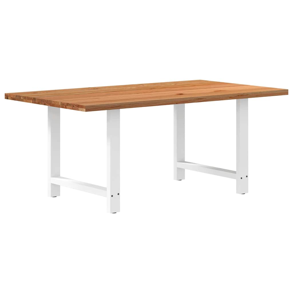 Eettafel Rechthoekig Massief Eikenhout Lichtbruin