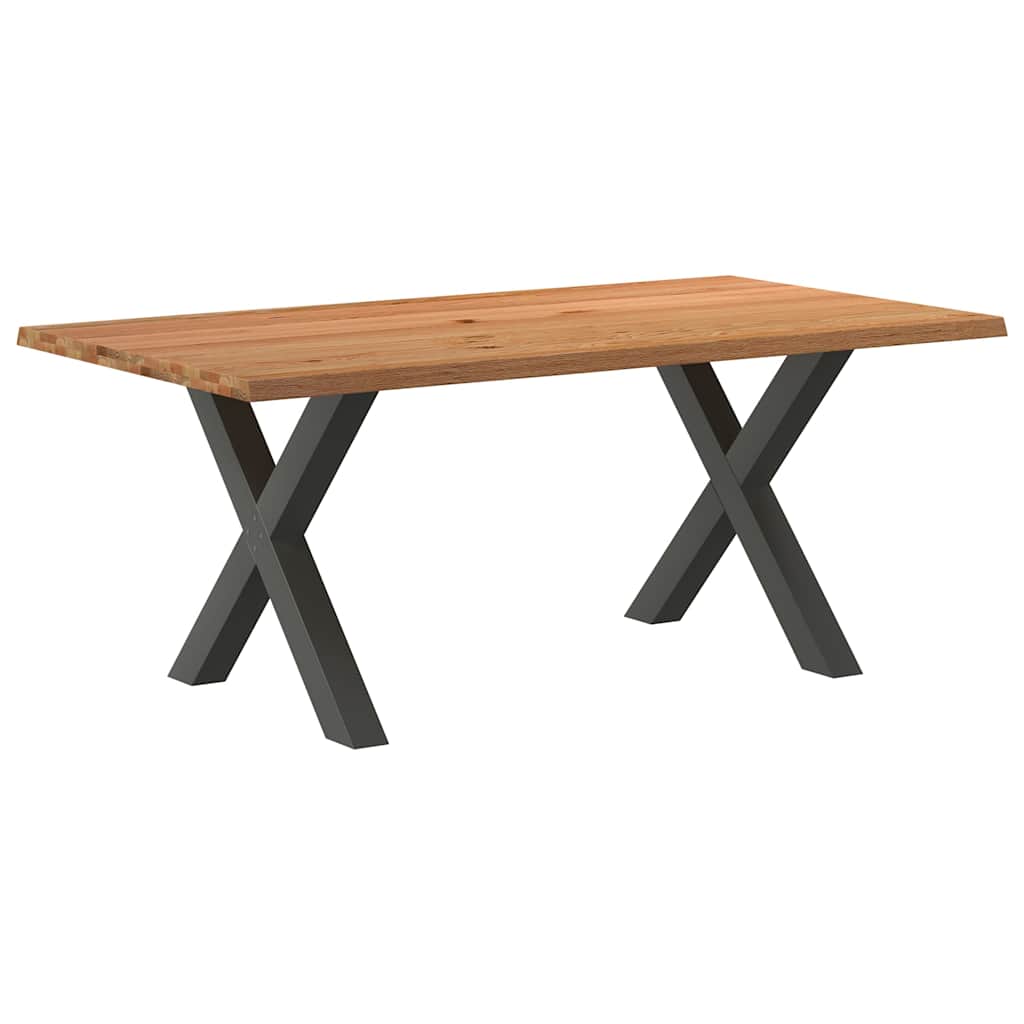 Eettafel Rechthoekig Massief Eikenhout Lichtbruin
