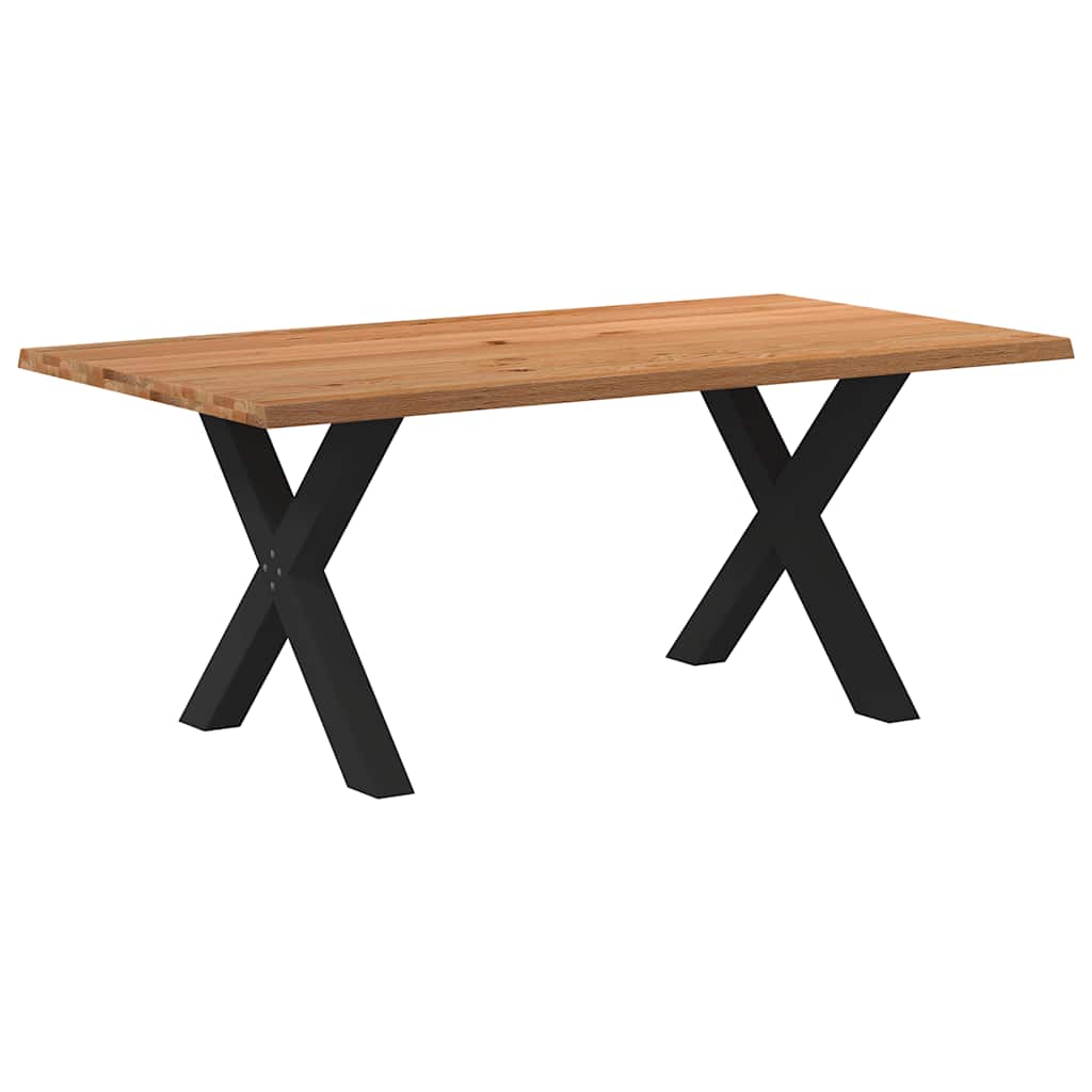 Eettafel Rechthoekig Massief Eikenhout Lichtbruin