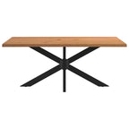 Eettafel Rechthoekig 180X100X74 Cm Massief Eikenhout Lichtbruin