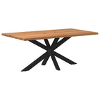 Eettafel Rechthoekig 180X100X74 Cm Massief Eikenhout Lichtbruin