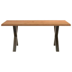 Eettafel Rechthoekig Massief Eikenhout Lichtbruin