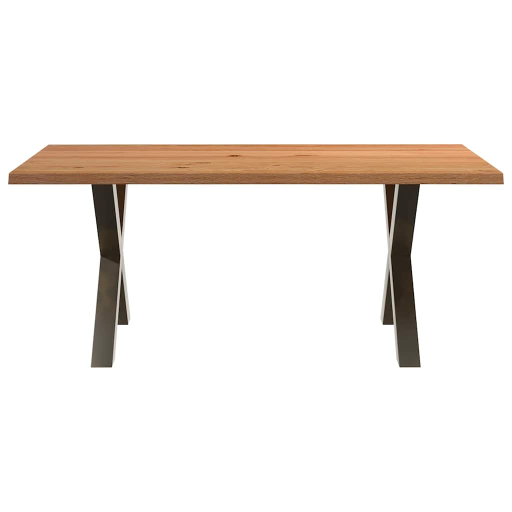 Eettafel Rechthoekig Massief Eikenhout Lichtbruin