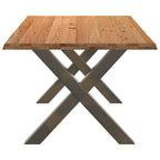 Eettafel Rechthoekig Massief Eikenhout Lichtbruin