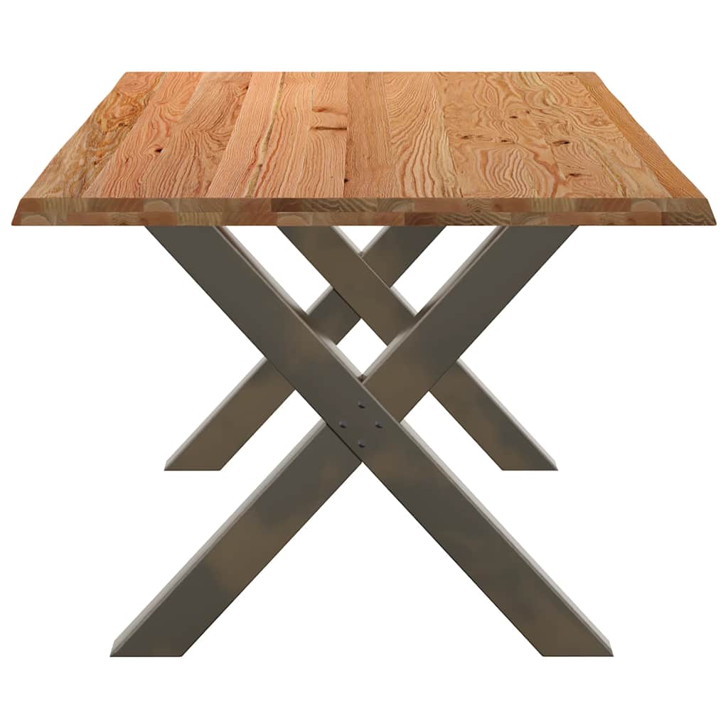 Eettafel Rechthoekig Massief Eikenhout Lichtbruin