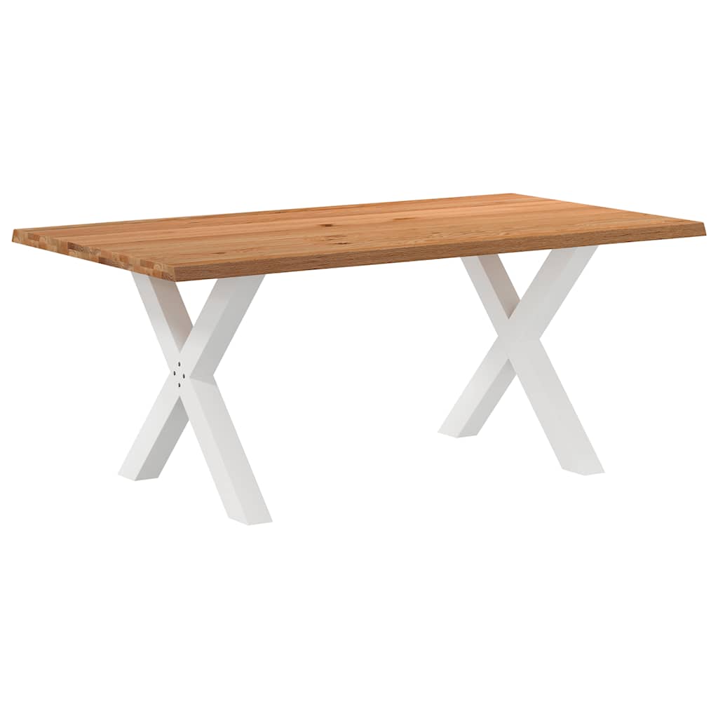 Eettafel Rechthoekig Massief Eikenhout Lichtbruin