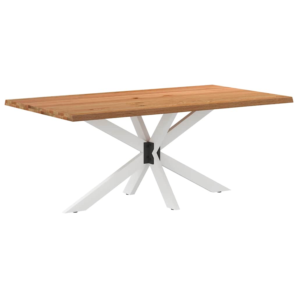 Eettafel Rechthoekig 180X100X74 Cm Massief Eikenhout Lichtbruin
